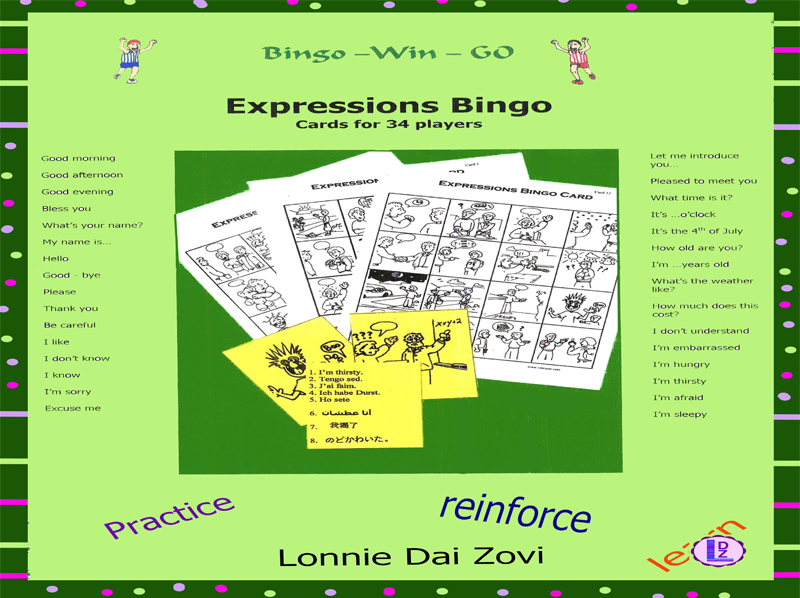 Basic Expressions Bingo in Many Languages Teaching Resources