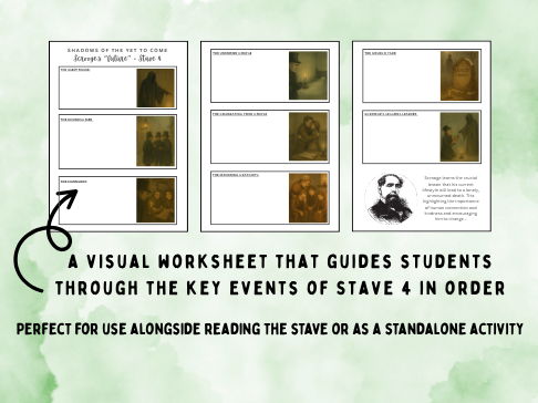 GCSE - A Christmas Carol - Stave 4  (Note-Taking Resource Worksheet).