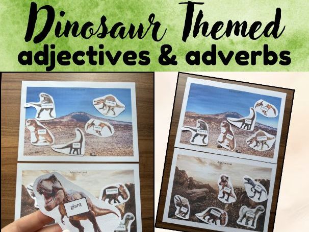 Dinosaur Adjectives and Adverbs Sorting Activity