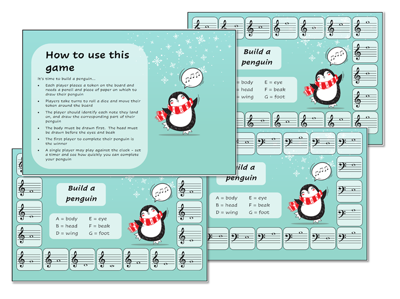 Music Note Recognition Christmas Game Grand Staff Teaching Resources