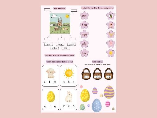Easter Activity Pack – EYFS | Maths, Phonics & Fine Motor + Bonus Bunting