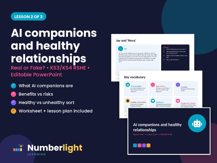 AI Companions and Healthy Relationships – KS3/KS4 RSHE 2026 Lesson