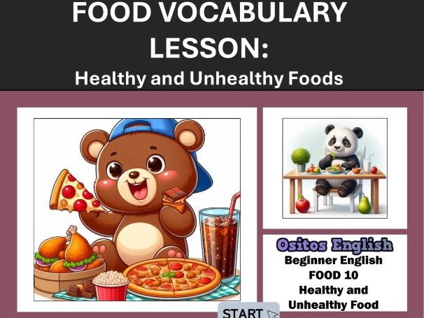 Beginner ESL: Food Unit 10 : Healthy and Unhealthy Foods