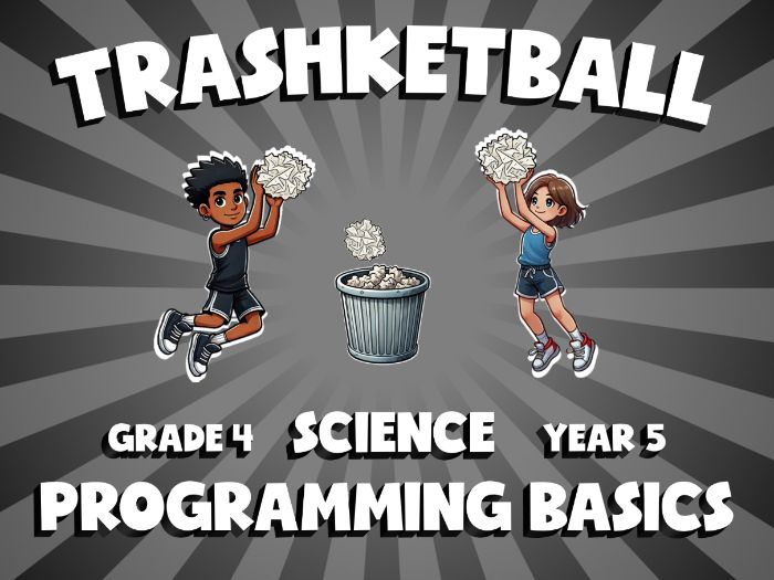 Programming Basics TRASHKETBALL Science Game | No-Prep Year 5 Review Activity