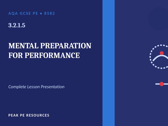 AQA GCSE PE (8582) - 3.2.1.5 Mental Preparation for Performance | Complete Lesson (41 Slides)