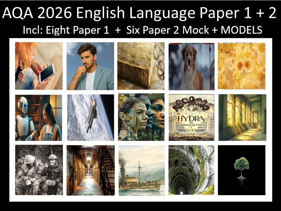 Fourteen AQA 2026 English Language Paper 1+ 2 Mocks + Models