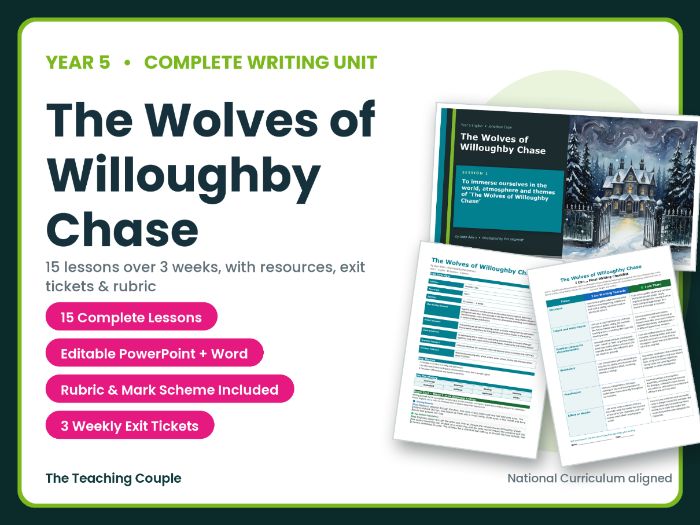 The Wolves of Willoughby Chase | Year 5 English Unit | 15 Complete Lessons + Resources