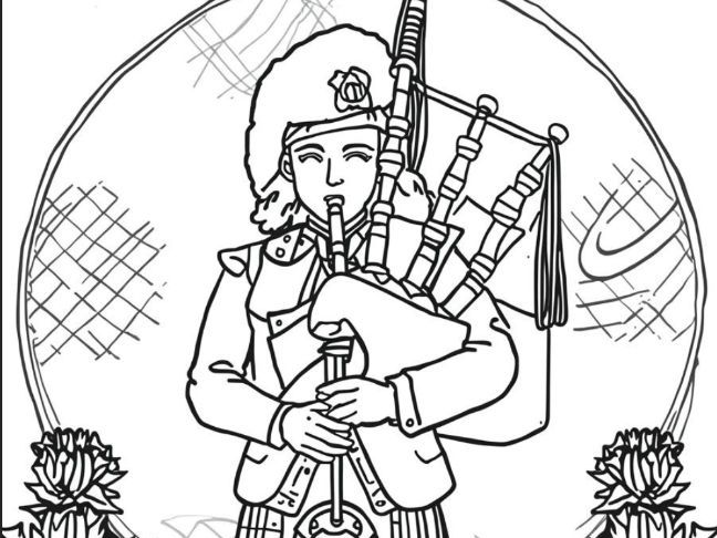 Burns Night Colouring - EYFS / KS1