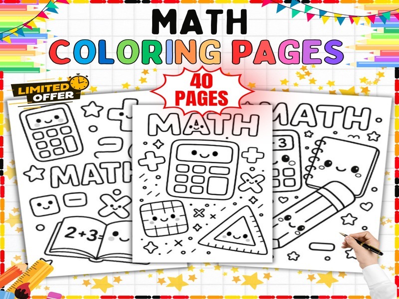 Number Coloring Pages | 40 Printable Math Coloring Sheets for Preschoolers