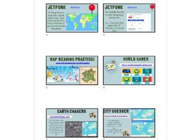 Geography - Map skills games and activities. Directions for 6 free applications