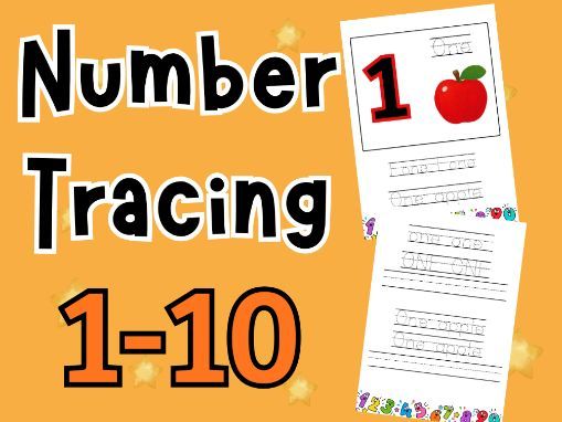 Number Tracing 1-10 | Number Words | Counting | Preschool & Kindergarten
