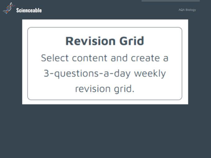 FREE GCSE AQA Biology revision grids Teaching Resources