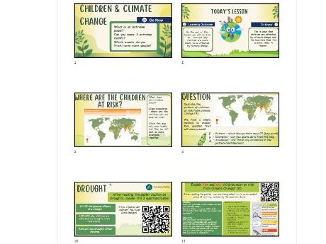 KS3 Climate change unit - Lesson 3 & 4 -Children and climate change