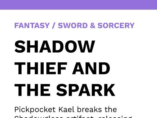 Shadow Thief and The Spark - Fantasy / Sword and Sorcery