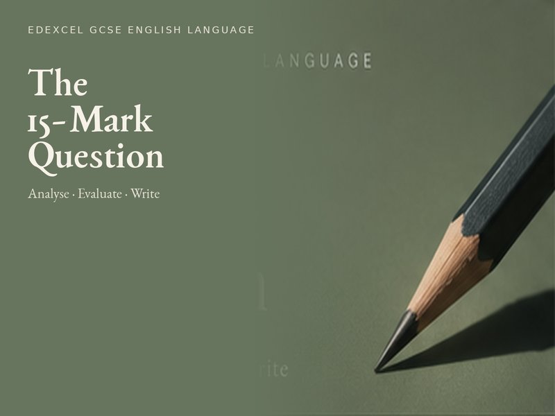Edexcel English Language Paper 1 Question 4 | 15-Mark Evaluation Lesson & Structure