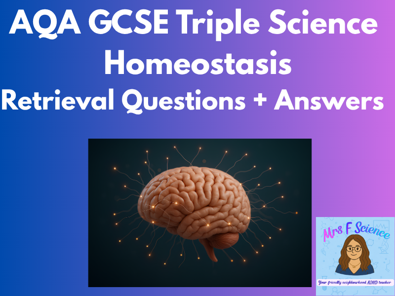 AQA GCSE Triple Biology Homeostasis Retrieval Questions + Answers