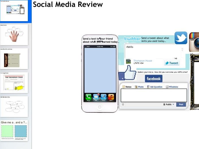 6 Starter/Plenary ideas including Social media review ready to print