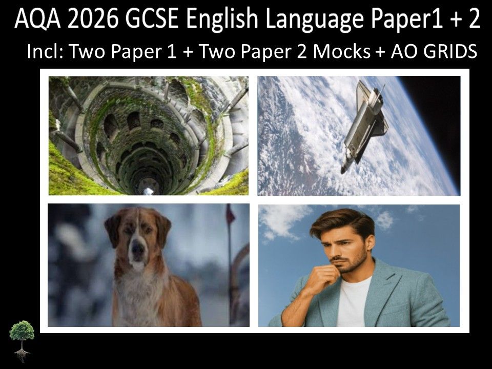 Four AQA 2026 GCSE English Language Paper 1 & 2 Mocks | AO Grids