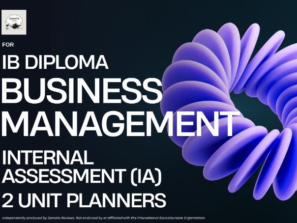 Complete IBDP Business Management Internal Assessment (IA) I 2 Unit Planners Bundle I SL & HL