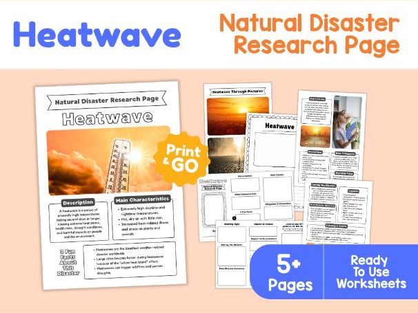 Heat Wave Worksheets | Extreme Heat Causes, Effects and Safety