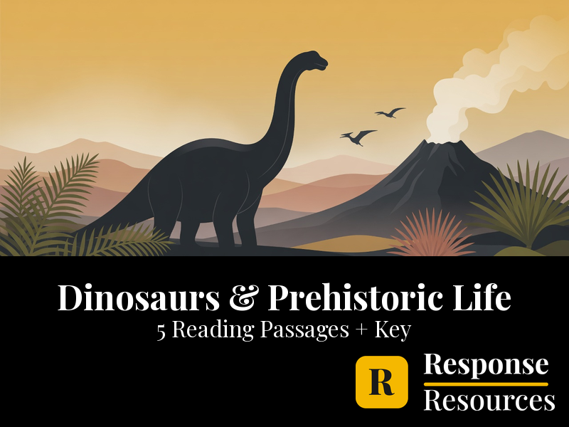 Dinosaurs & Prehistoric Life Reading Passages - 5 Texts + Questions