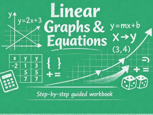 Linear Equations and Line Graphs: A Calm, Step-by-Step Workbook