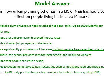 Makoko - urban planning and quality of life AQA GCSE Geography