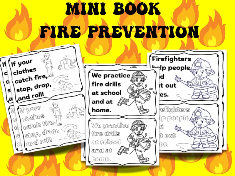 Fire Safety Week Emergency Reader Mini Book  Fire Prevention