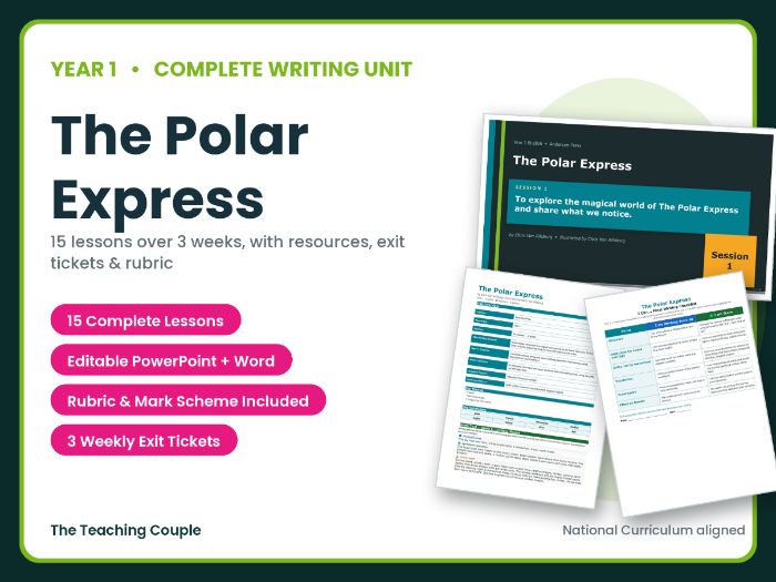 The Polar Express | Year 1 English Unit | 15 Complete Lessons + Resources + Mark Scheme