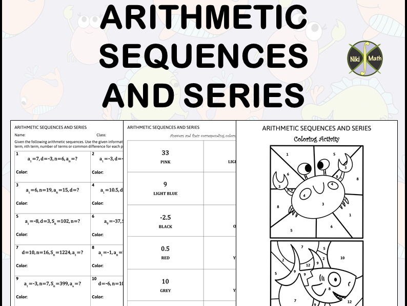 Arithmetic Sequences and Series - Color by Code
