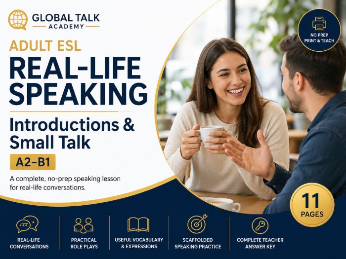 Adult ESL Speaking: Introductions & Small Talk A2-B1