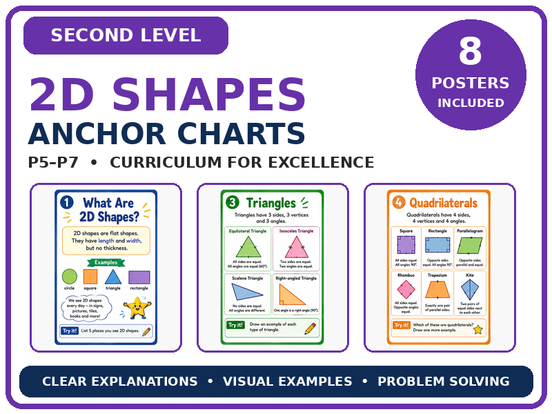 2D Shapes KS2/Second Level Anchor Charts