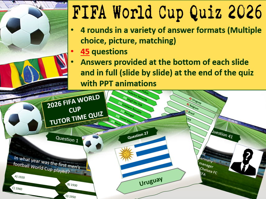 FIFA World Cup Quiz - Tutor Time
