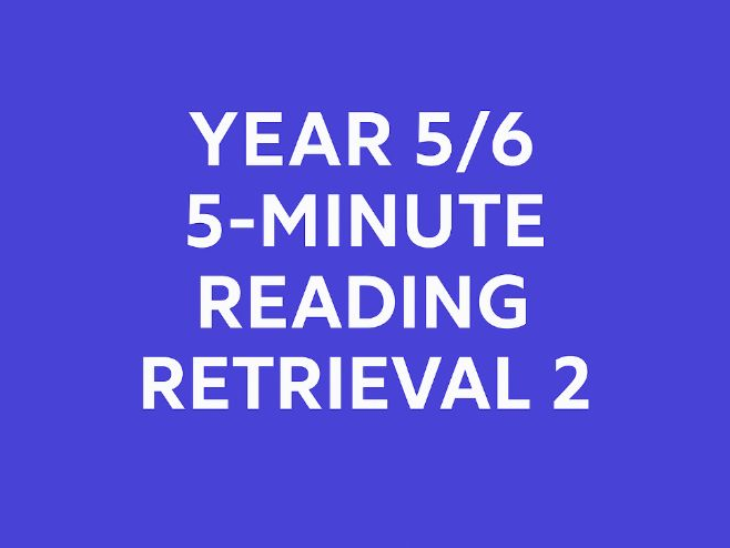 UKS2 5 minute Reading Starters - 1 week (2)
