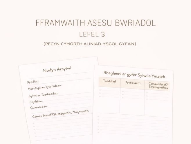 Fframwaith Asesu | UDRh | Lefel 3