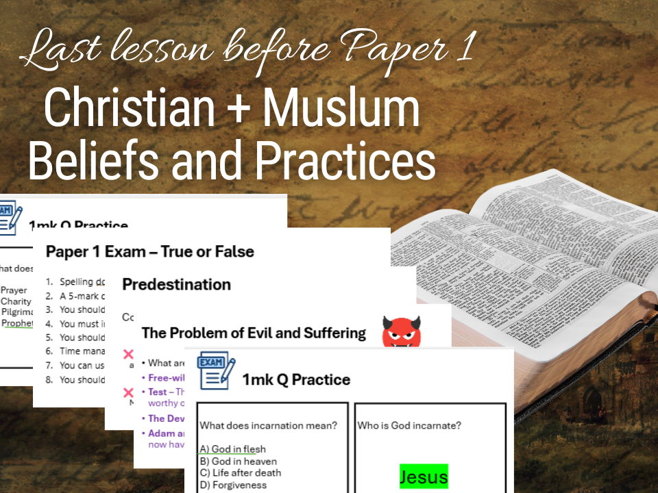 Final revision lessons AQA GCSE RE 2026