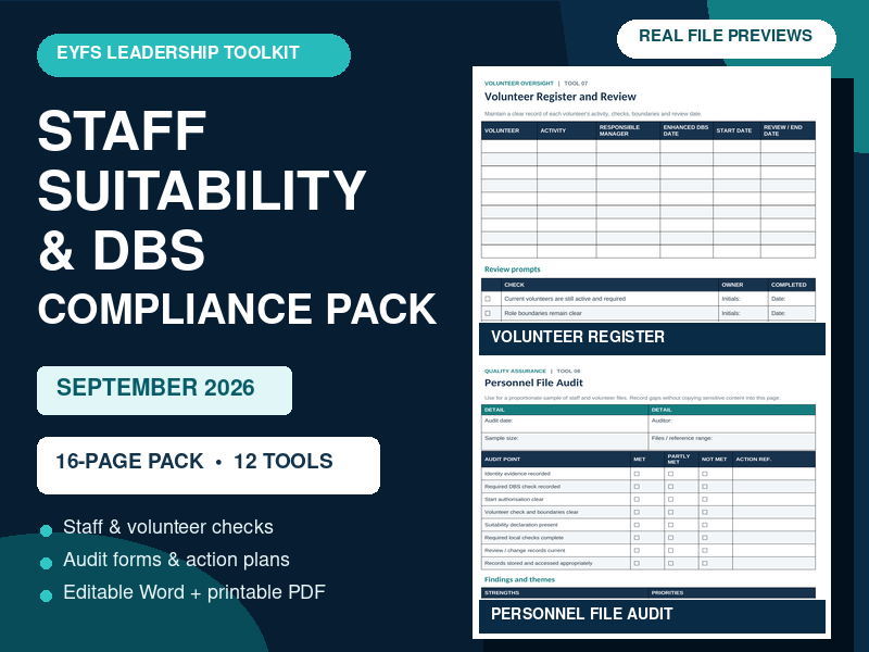EYFS Staff Suitability & DBS Toolkit