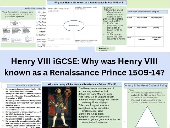 Edexcel iGCSE History - Henry VIII Renaissance Prince: 1509–14
