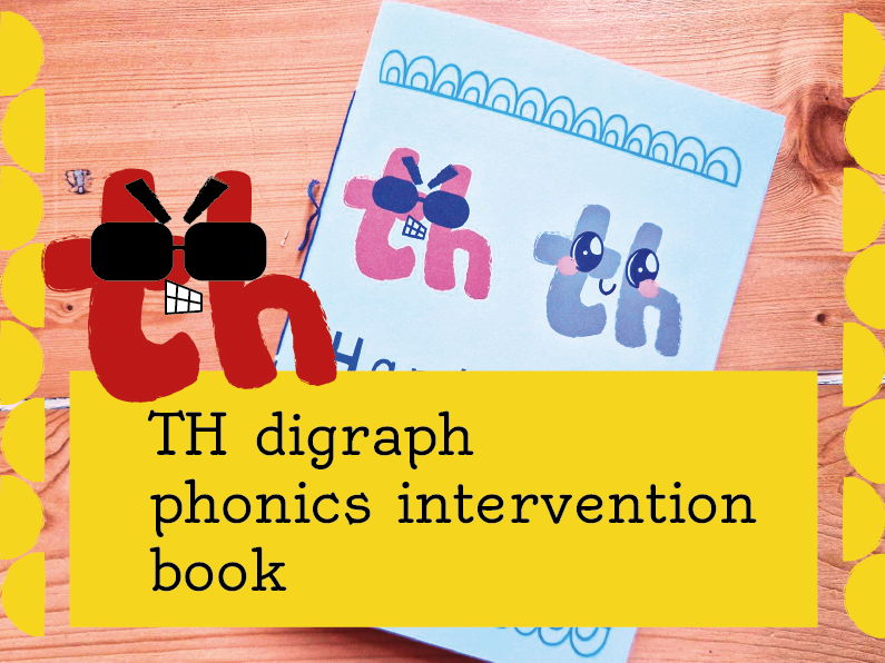 TH digraph phonics intervention book