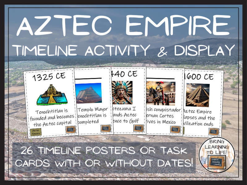 Aztec Empire Timeline Display Research and Sorting Activity