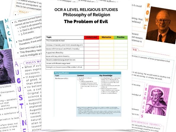 OCR A Level RS - The problem of evil study sheet