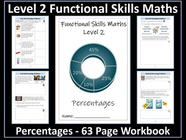Percentages Workbook Level 2 Maths Functional Skills