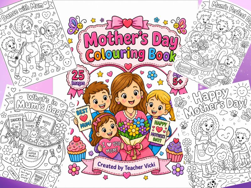 Fun Mother’s Day Colouring Book Age 5+