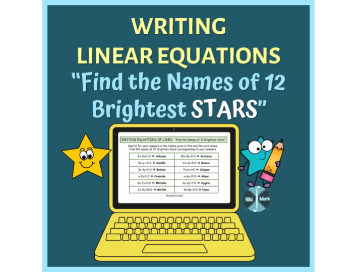 Writing Linear Equations - Find the Names of 12 Brightest Stars