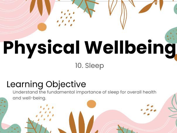 The Importance of Sleep – Year 7 PSHE Lesson on Health and Wellbeing