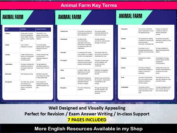 Animal Farm Key Terms