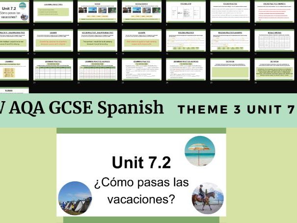 7.2 ¿Cómo pasas las  vacaciones? (New AQA GCSE Spanish)