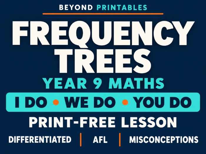 Frequency Trees | I Do, We Do, You Do | Year 9 Maths print-free LESSON