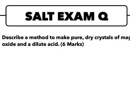 6 Mark Question - Making a salt - AQA Chemistry