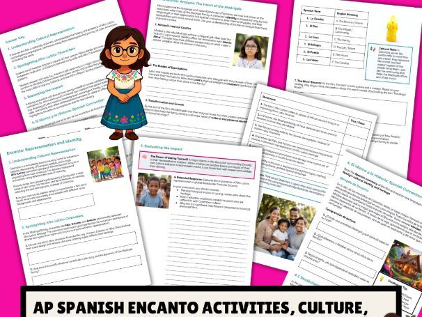 Encanto Activities | Culture, Identity, Family & Bilingual Movie Guide Spanish Tasks